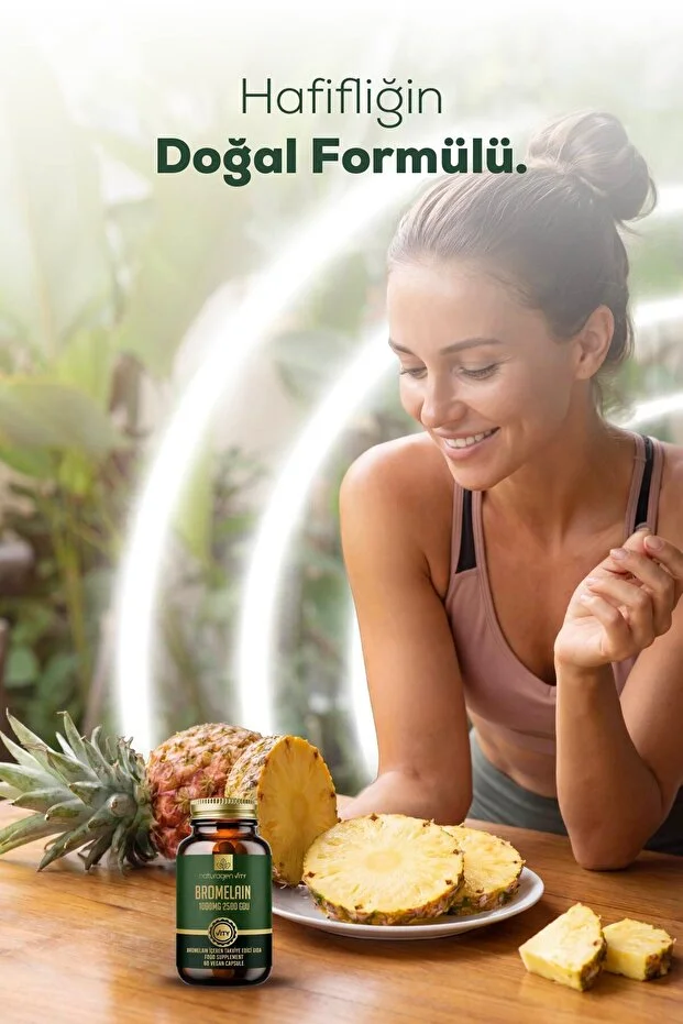 Bromelain 2500 GDU 1000 mg 60 Kapsül | Ananas Kaynaklı Enzim | Yüksek Enzim Aktivitesi